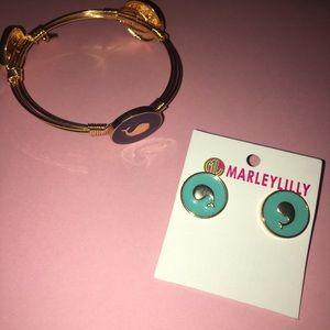 NWT whale earrings & NWOT bracelet